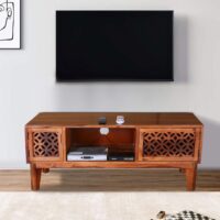 DURY TV UNIT SOLID WOOD HONEY FINISH