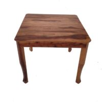 GEM SQUARE SOLID WOOD DINING TABLE IN WALNUT FINISH