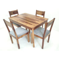 GEM SOLID WOOD RECTANGLE DINING SET IN WALNUT FINISH