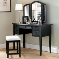 furnitureshri solid wood dressing table in walnut finish